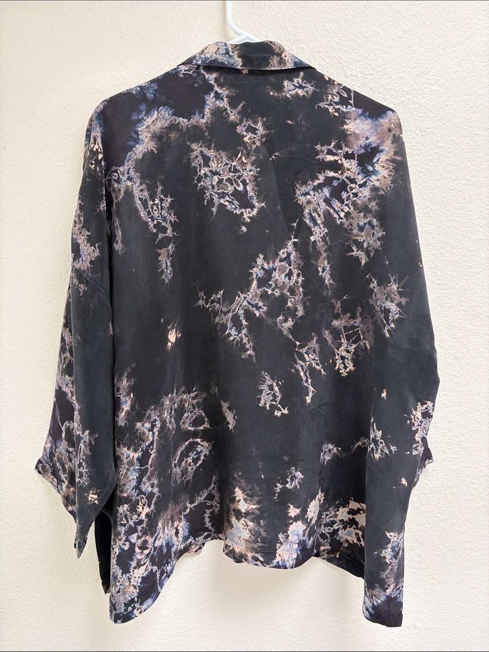 Eleven Stitch Design Oversize Lightweight Storm Tie Dye Shirt Jacket, Size Small - Picture 5 of 12